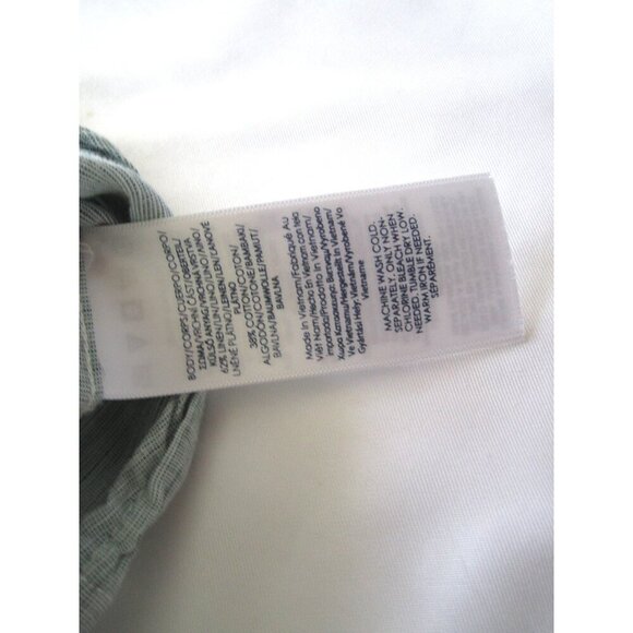 Men's Chaps Linen Blend Button Short Sleeve Shirt Sz L (MT612) - Picture 8 of 9